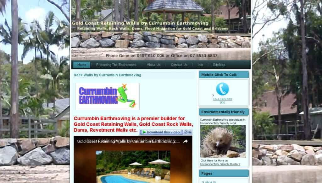 Sample Gold Coast Website for gold coast rock walls