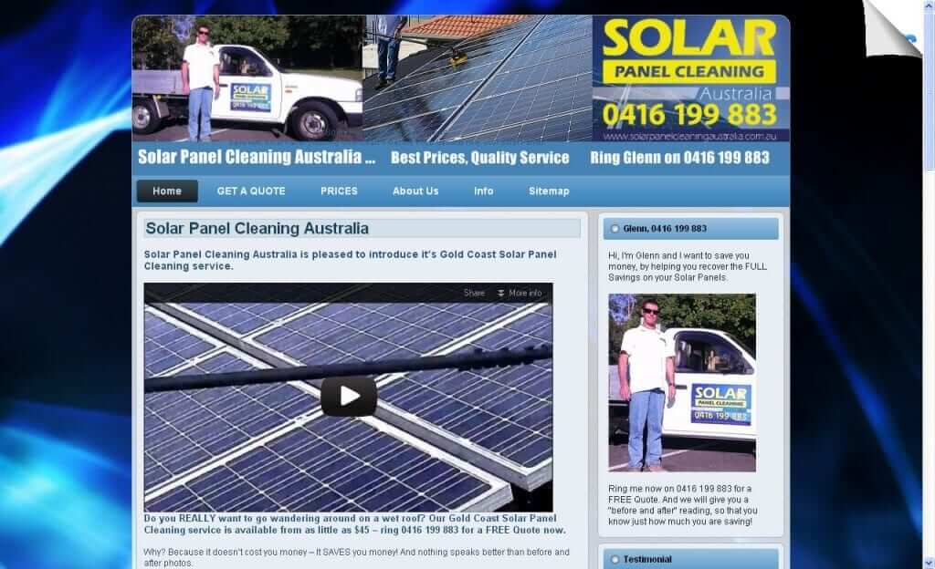 Solar Panel Cleaning Website
